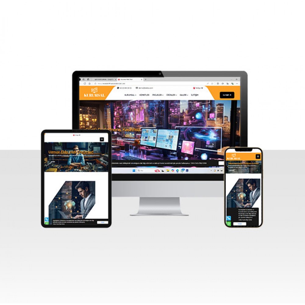 Teknoloji ve Bilişim Sektörü Web Sitesi Paketi - Tech