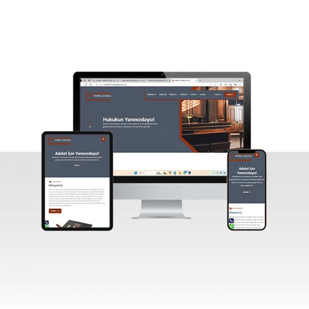 Hukuk İşleri , Avukat ve Danışmanlık Web Sitesi Paketi - Adalet