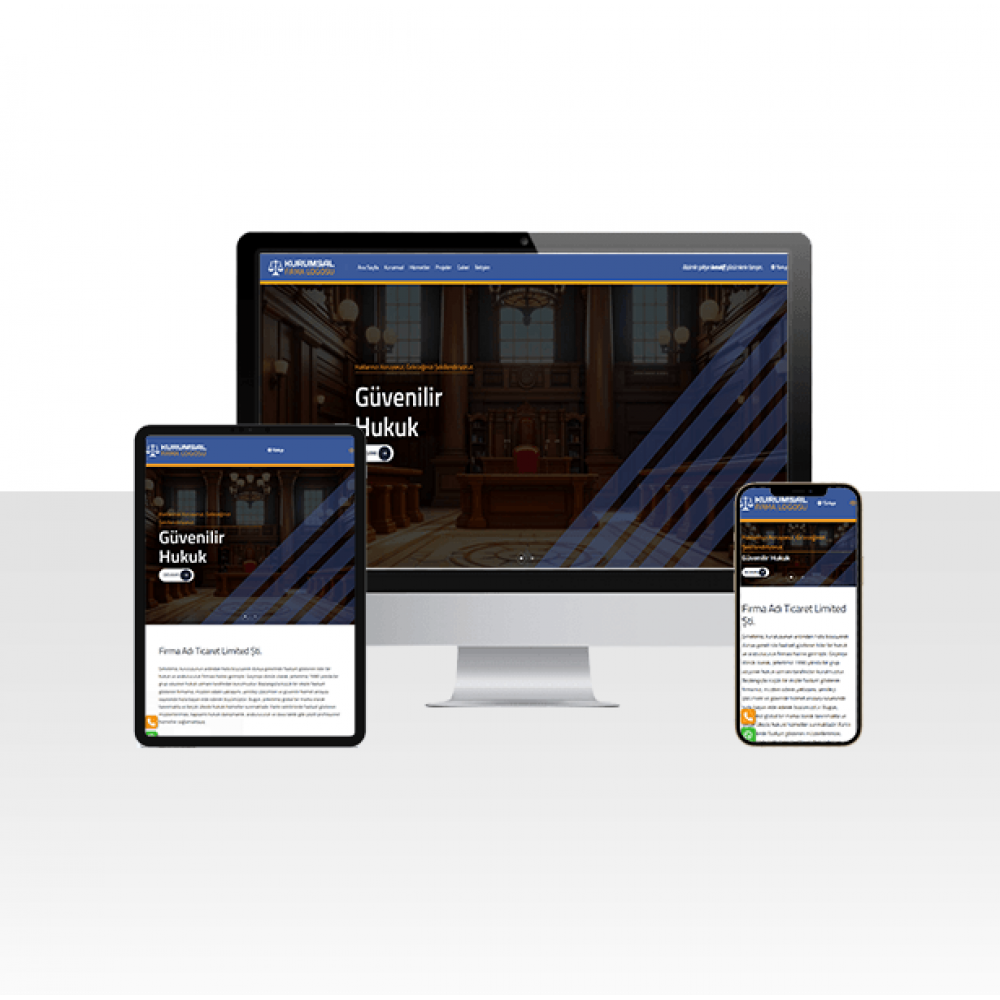 Avukatlık ve Hukuk Ofisi Web Sitesi Paketi - Lawyer