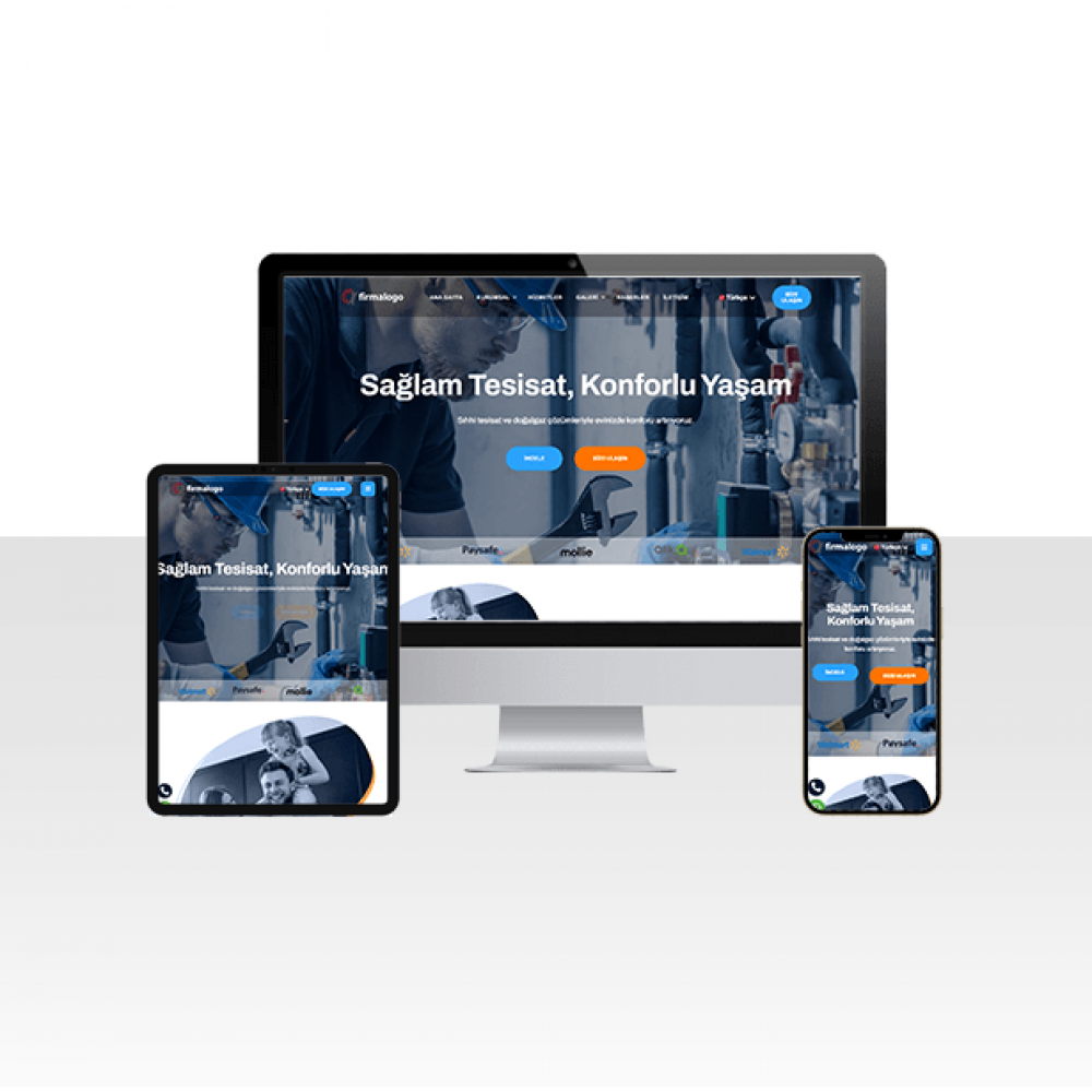 Sıhhi Tesisat ve Doğalgaz Firması Web Sitesi Paketi - Ata