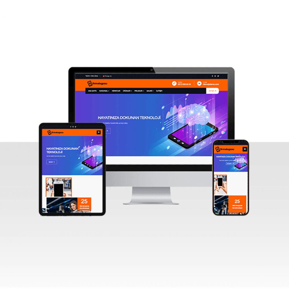 Cep Telefonu ve Telekomünikasyon Firması Web Paketi - Mobil