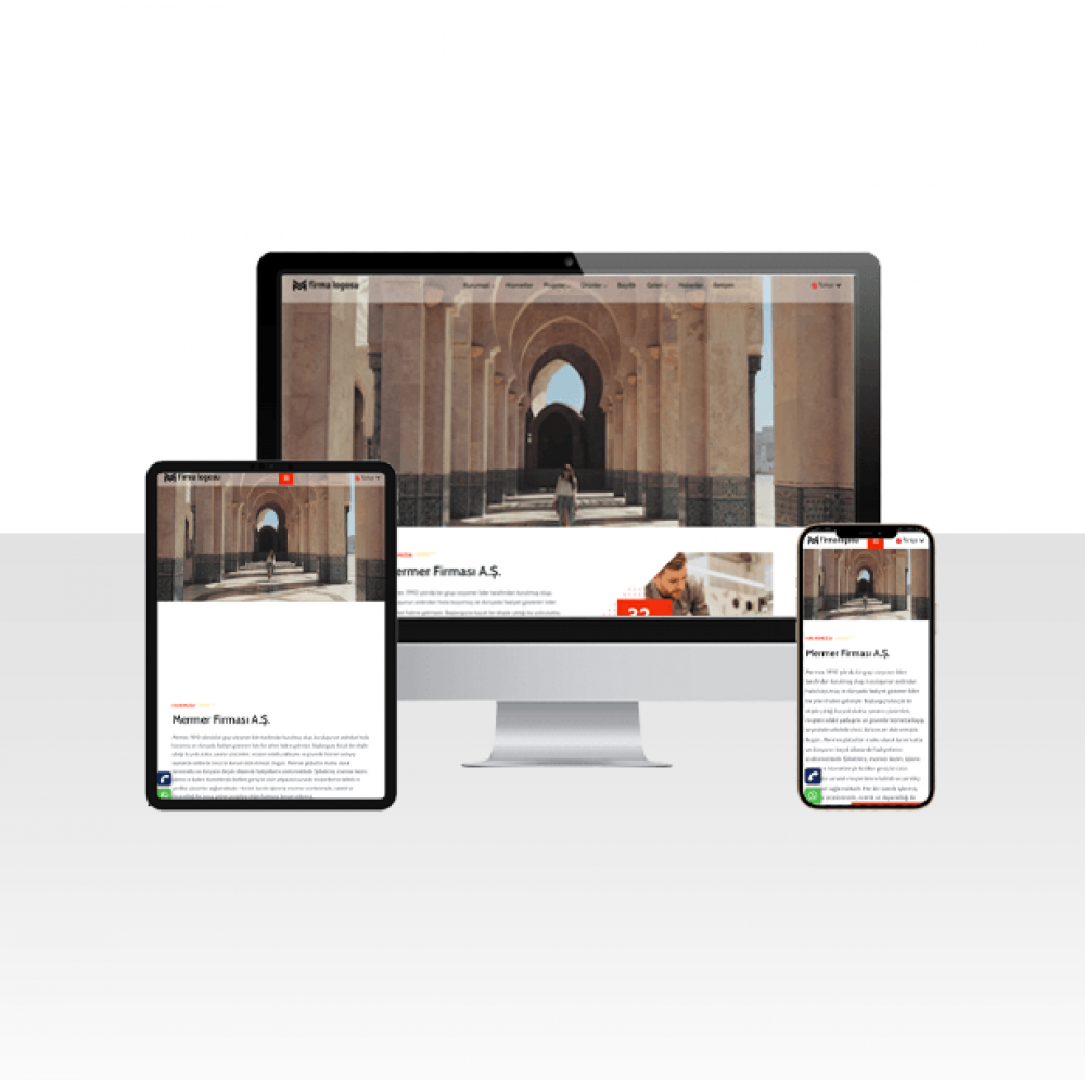 Mermer Firması Hazır Web Sitesi Paketi - Marble