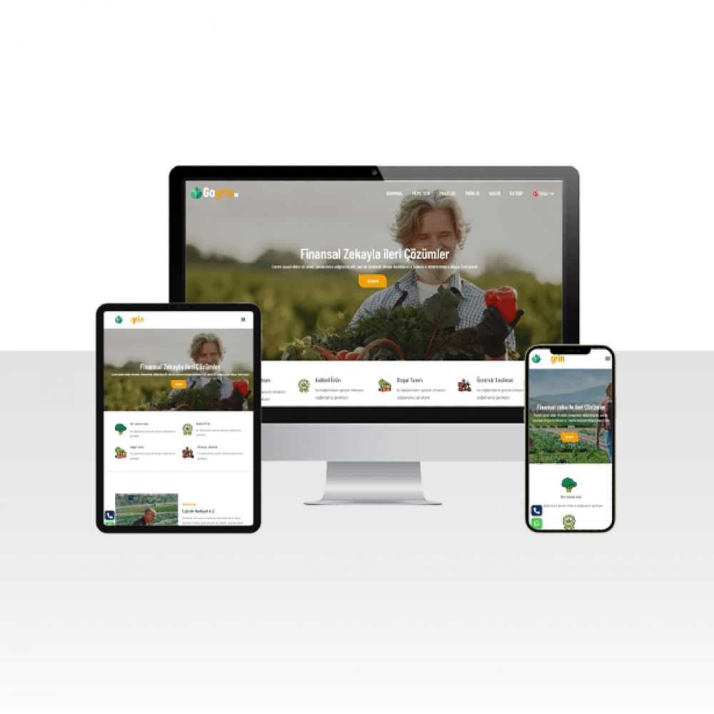 Botanik Tarım Hazır Web Sitesi Paketi - Farming