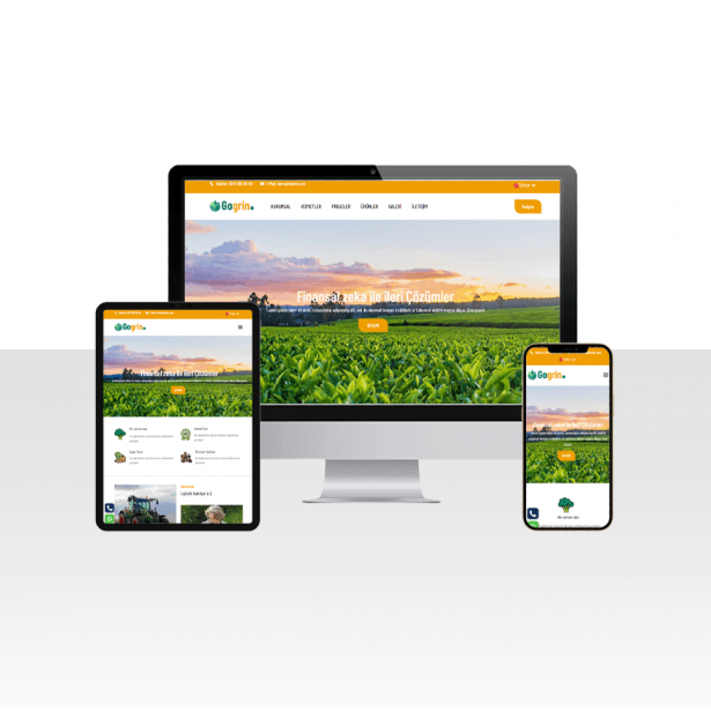 Tarım ve Hayvancılık Hazır Web Sitesi Paketi - Multi