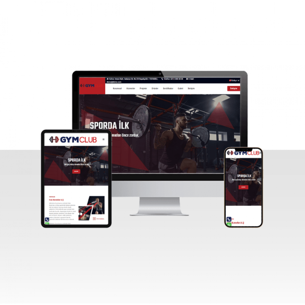 Spor Salonu / Fitness Web Sitesi Paketi - Training