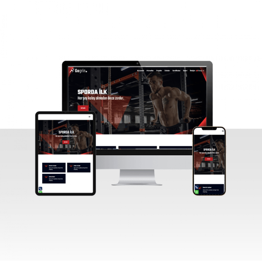 Spor Salonu / Fitness Web Sitesi Paketi – Protein